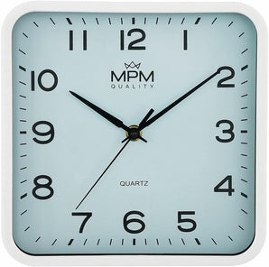 [RESIGILAT] Ceas perete, sticla plastic, albastru deschis, 220 x 220 x 40 mm