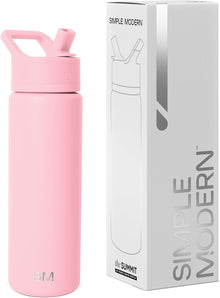 [RESIGILAT] Sticla sport inox 650ml cu paie Summit Blush