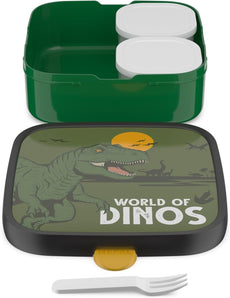 [RESIGILAT] Mepal Bento Lunchbox Large, 2 Compartimente, Fara BPA, Dino