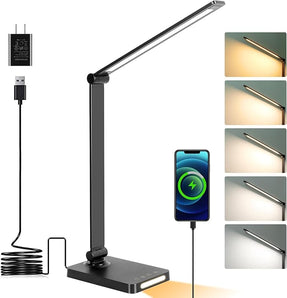 [RESIGILAT] Lampa LED birou USB tactila 5 culori 3 niveluri