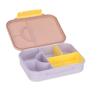 [RESIGILAT] LÄSSIG Cutie de prânz Bento pentru copii, fără BPA, trandafirie – cu compartiment detașabil și garnitură de silicon