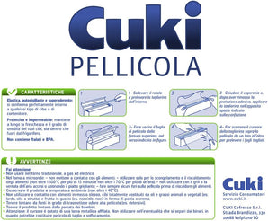 Folie Alimentară Cuki Super Aderentă, 300 Metri, cu Dispenser cu Lamă, 1 Bucată - Ideală pentru Păstrarea Prosperimii Alimentelor și Depozitare Ușoară.