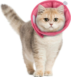 [RESIGILAT] Zgarda pisici, zgarda postoperatorie, respirabila, albastru, L