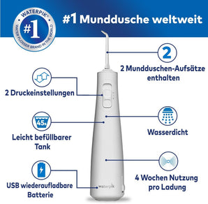 [RESIGILAT] Irigator Waterpik Pulse, indeparteaza 99,9% placa bacteriana, 2 moduri, alb