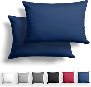 [RESIGILAT] Set 2 fete de perna satin Mako 40x60 cm albastru