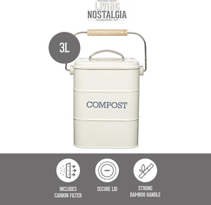[RESIGILAT] KitchenCraft Living Nostalgia, cos compost metal, crem