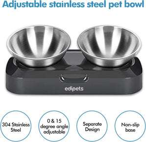 [RESIGILAT] Hrana pentru pisici si caini, bol dublu otel inoxidabil, mic