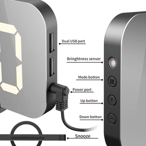 [RESIGILAT] Ceas alarma digital LED cu 3 niveluri luminozitate