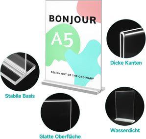 [RESIGILAT] Yoosso A5 Table Stands, 6 Pcs, Acrylic Price Tag Holders