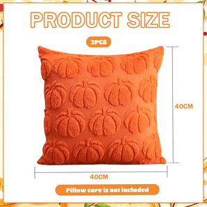 [RESIGILAT] Set 2 fete de perna decor dovleac, 40×40 cm, tematica de toamna