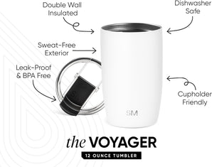 [RESIGILAT] Cana Voyager, termos inox, 355 ml, alb de iarna, calatorie