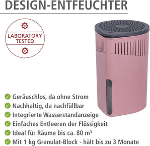 [RESIGILAT] WENKO Dezumidificator portabil, compact, roz, 2800 mc, 2,2 lbs