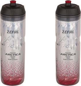 [RESIGILAT] ZEFAL Pachet Arctica 75 - 2 bidon sport 750 ml argintiu/rosu
