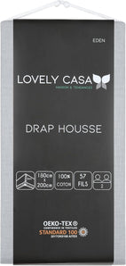 [RESIGILAT] Cearsaf ajustabil 180x200 cm bumbac Oeko-Tex model Eden