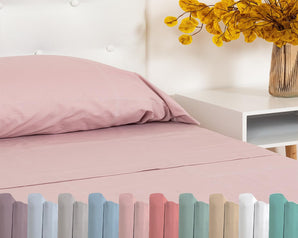 [RESIGILAT] Lenjerie pat single 90x200, bumbac, 1 fata de perna, Mauve
