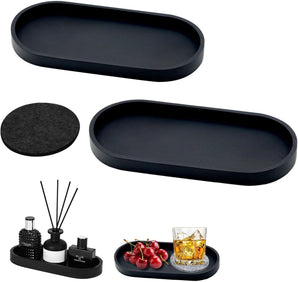 [RESIGILAT] Tava de baie neagra, 2 bucati, decorativa si de depozitare