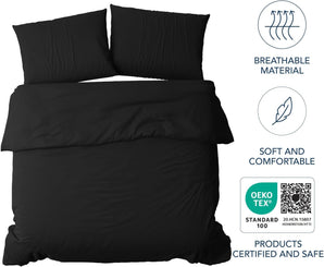 [RESIGILAT] Dreamzie Husa pilota 200 x 200 cm, Microfibra Oeko-Tex, Negru