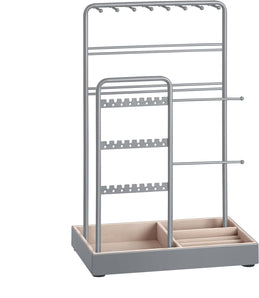 [RESIGILAT] SONGMICS JJS021G01, Suport bijuterii metalic, gri porumbel