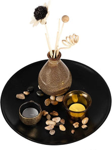 [RESIGILAT] Tava decorativa Zen pentru lumanari rotunda 25 cm