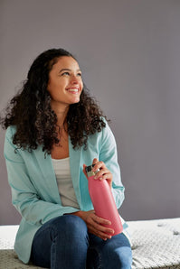 [RESIGILAT] Emsa BluDrop, Sticla termica 0,5 l, Coral, 100% etansa