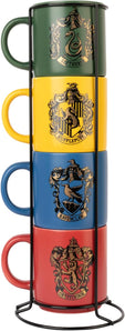 GRUPO ERIK Cană Harry Potter Set de 4 case Hogwarts - Cană de cafea ceramică Gryffindor, Slytherin, Ravenclaw și Hufflepuff - Set de căni 300 ml fiecare