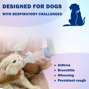 [RESIGILAT] Distantier inhalator pentru animale cu 2 masti respiratorii