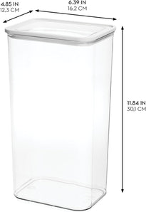[RESIGILAT] Recipient de depozitare etans, plastic reciclabil alb-transparent