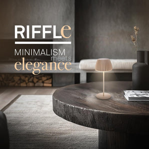 [RESIGILAT] Briloner Riffle Mini lampa masa LED fara fir bej 8.5 x 20 cm