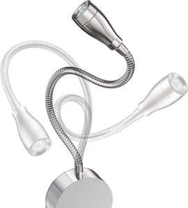 [RESIGILAT] Lampa citit LED HAN, gat gasca, priza, crom lucios, alb