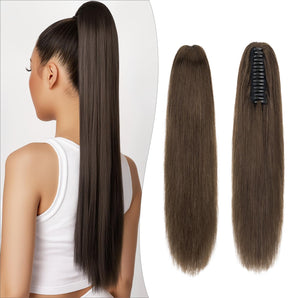 [RESIGILAT] Extensie păr natural ponytail saten, 50 cm – volum și lungime instantanee