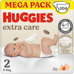 [RESIGILAT] Scutece Huggies Extra Care Marimea 2, 104 bucati