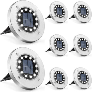 [RESIGILAT] Lumini solare Anmossi, 12 LED-uri pentru exterior 8 buc