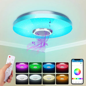 [RESIGILAT] Plafoniera LED 36W Bluetooth cu telecomanda si RGBW 30cm