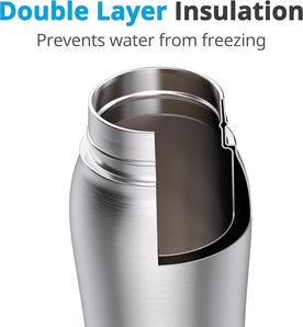 [RESIGILAT] Sticla de apa pentru caini, 750 ml, otel inoxidabil, portabila