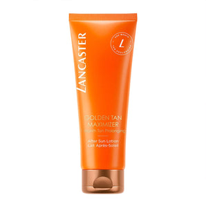 Loțiune After Sun Lancaster Golden Tan Maximizer, cu Complex Reparator, rehidratează și calmează, pentru piele sensibilă. Perfectă pentru piața din România.
