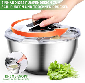 [RESIGILAT] Carastek 4.5L Spinner salata din inox cu capac si buton