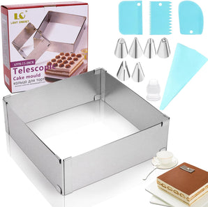 [RESIGILAT] Accesorii prăjituri 15-28 cm cu inel tort și set duze