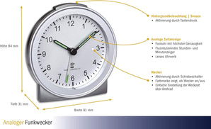 [RESIGILAT] Ceas radio TFA Dostmann 60.1517.54, Alarma, Argintiu