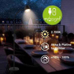 [RESIGILAT] BRILONER Lampa podea LED, control tactil, neagra, 126.5 cm