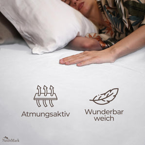 [RESIGILAT] Green Mark Classic, Set 2 Cearafuri Bumbac 100%, Alb, 150 x 250 cm