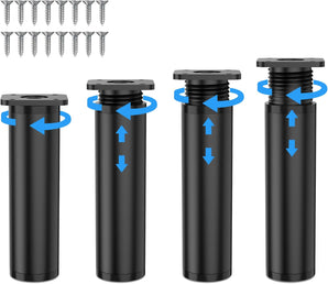 [RESIGILAT] Picioare mobile PVC, reglabile 12-14 cm, negre, 200 kg