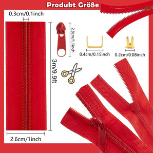 [RESIGILAT] Duscdesp 60M Fermoar continuu, 20 culori, kit reparare cusut