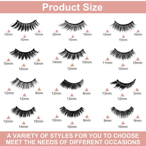 [RESIGILAT] Set gene false 3D magnetice cu eyeliner si penseta, naturale