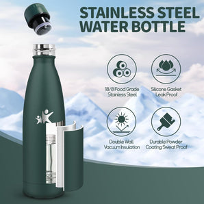 [RESIGILAT] Sticla Motswedi inox 500ml pentru copii verde armata
