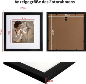 [RESIGILAT] Cadru foto LYYYX 25x25cm negru cu sticla acrilica