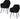 [RESIGILAT] Huse scaun elastice, set 2, universale, Jacquard, negru