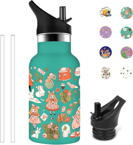 [RESIGILAT] Sticla Grsta 350ml pentru copii, inox, rezistenta, verde