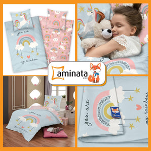 [RESIGILAT] Aminata lenjerie pat copii unicorn 135x200 reversibila
