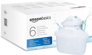 Cartușe de filtrare a apei Amazon Basics, 6 bucăți, 1-pack, potrivite pentru toate sistemele BRITA, inclusiv sistemele PerfectFit & Amazon Basics