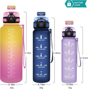 [RESIGILAT] HoneyHolly Sticla Apa Sport, 1000 ml, plastic etans, albastru violet